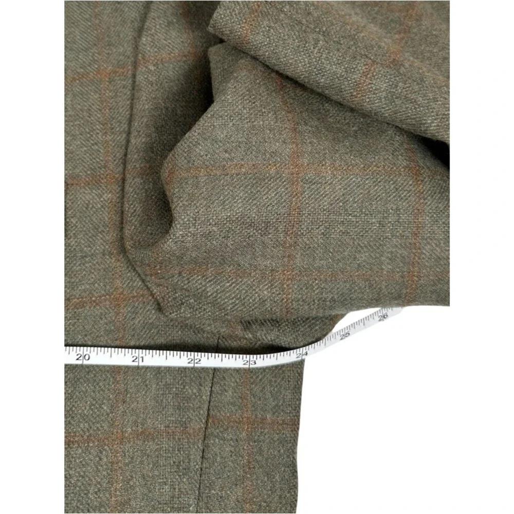 Lauren Ralph Lauren 100% Wool Gray Brown Check Sport Coat Blazer Men’s 44L NWOT